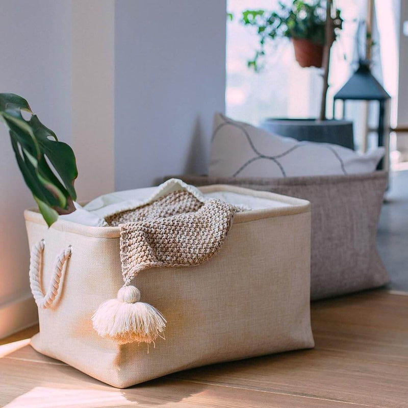 Faltbare Aufbewahrungsbox Hellelfenbein