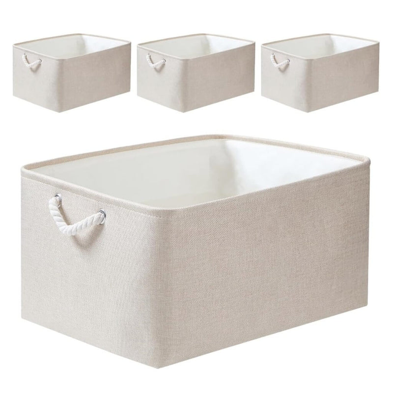 Faltbare Aufbewahrungsbox Hellelfenbein