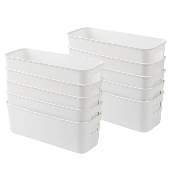 Aufbewahrungsbox Kunststoff 28 cm Praktische Aufbewahrungsbox Weiß – Für Küche und Bad