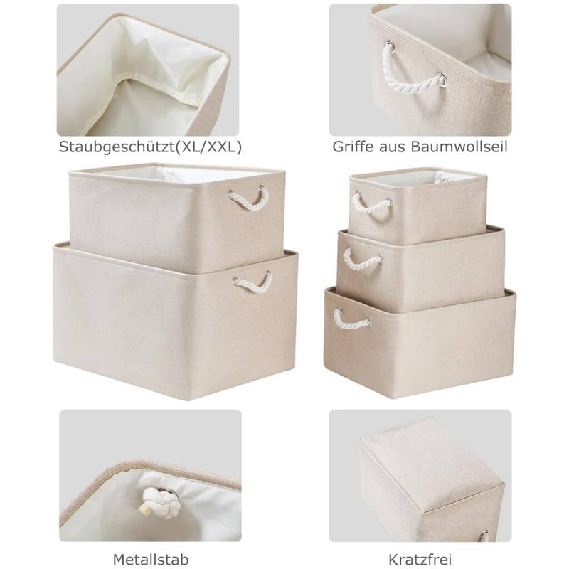 Faltbare Aufbewahrungsbox Hellelfenbein