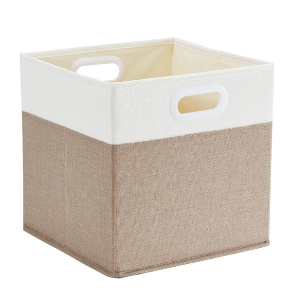 Würfel-Aufbewahrungsboxen Helles Khaki Weiß
