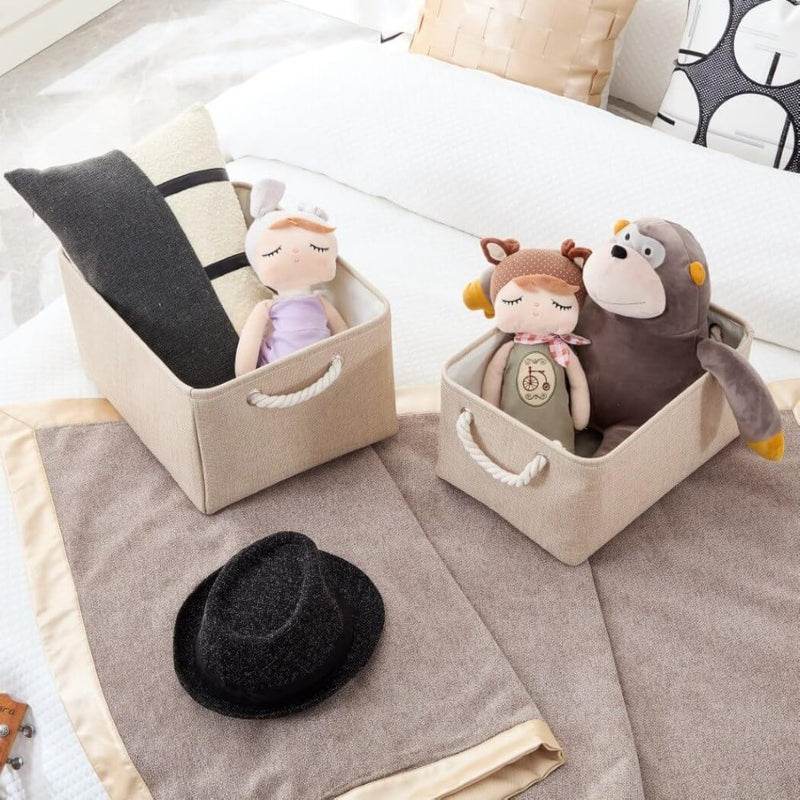 Faltbare Aufbewahrungsbox Hellelfenbein