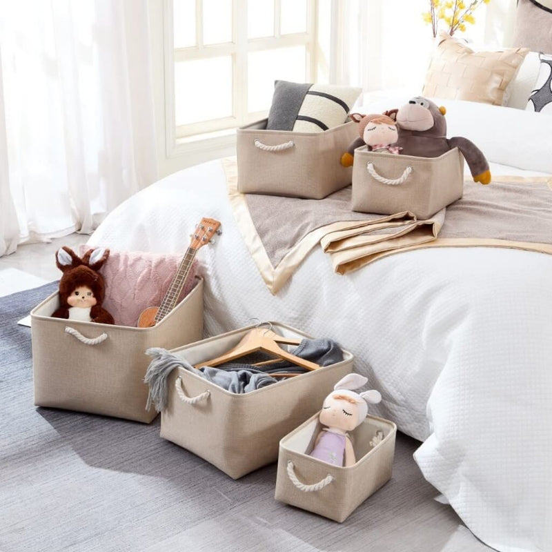 Faltbare Aufbewahrungsbox Hellelfenbein