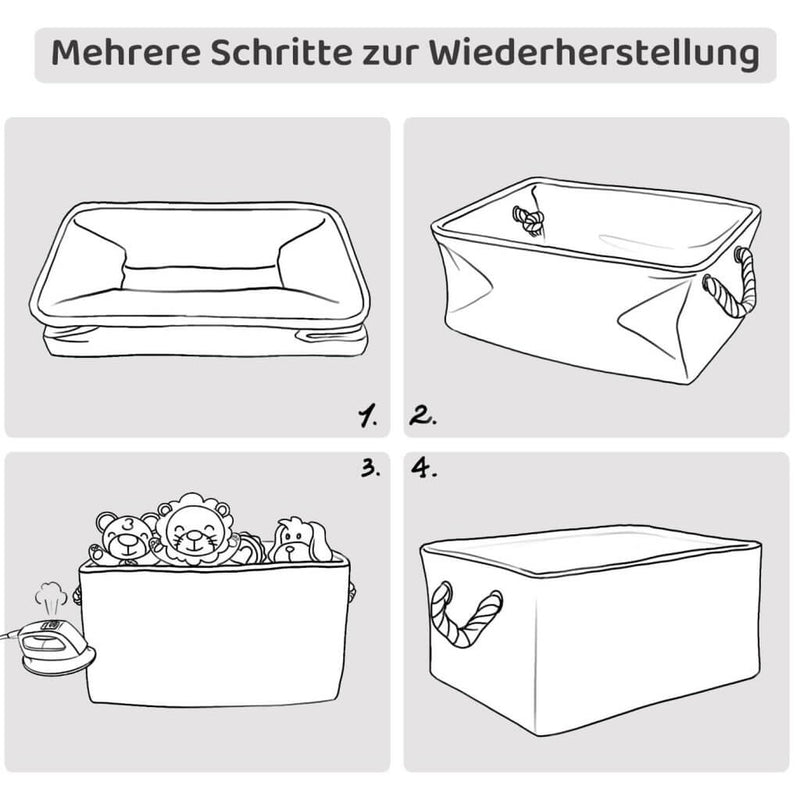 Faltbare Aufbewahrungsbox Hellelfenbein