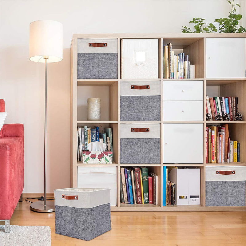 Cube Aufbewahrungsbox Set 30cm*30cm für Kallax Regal Grau Weiß