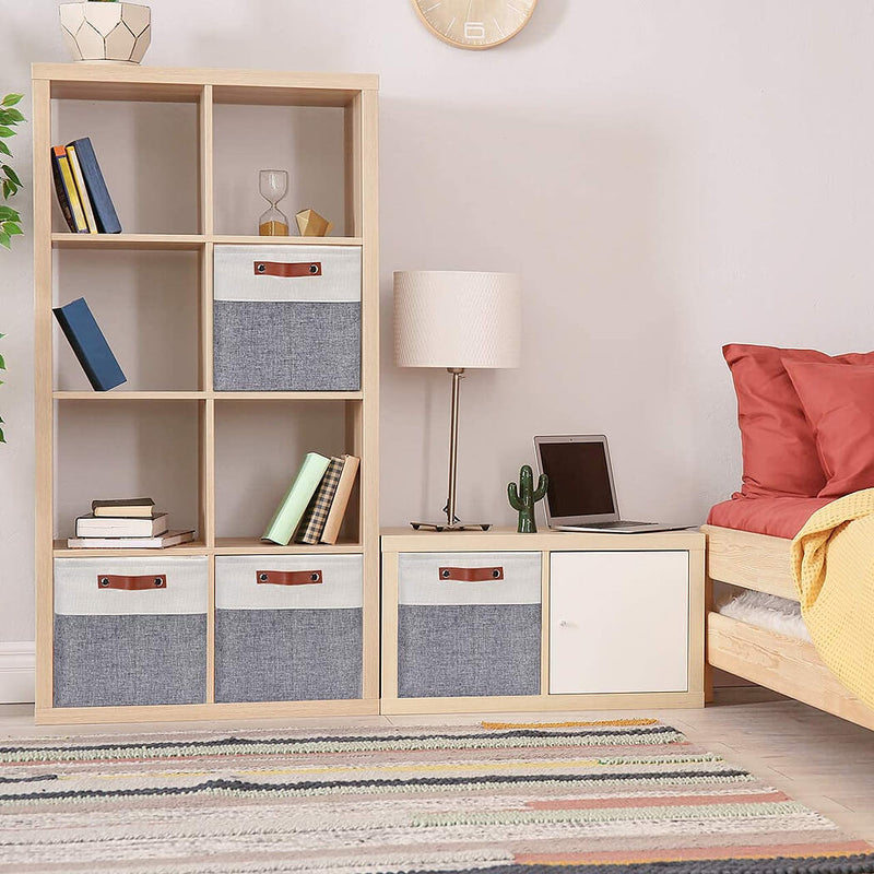 Cube Aufbewahrungsbox Set 30cm*30cm für Kallax Regal Grau Weiß