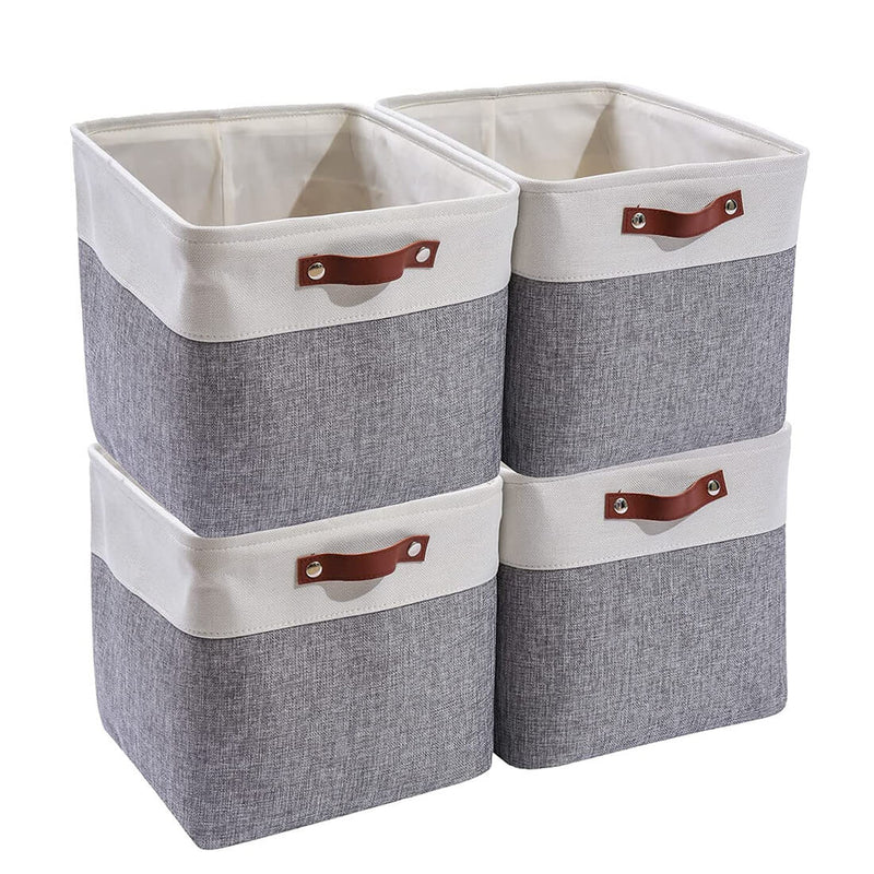 Cube Aufbewahrungsbox Set 30cm*30cm für Kallax Regal Grau Weiß