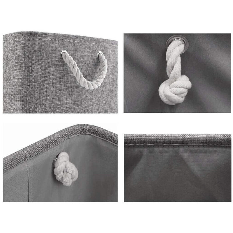 Aufbewahrungsbox Stoff Grau in Würfel für Kallax Regale 28x28x28cm