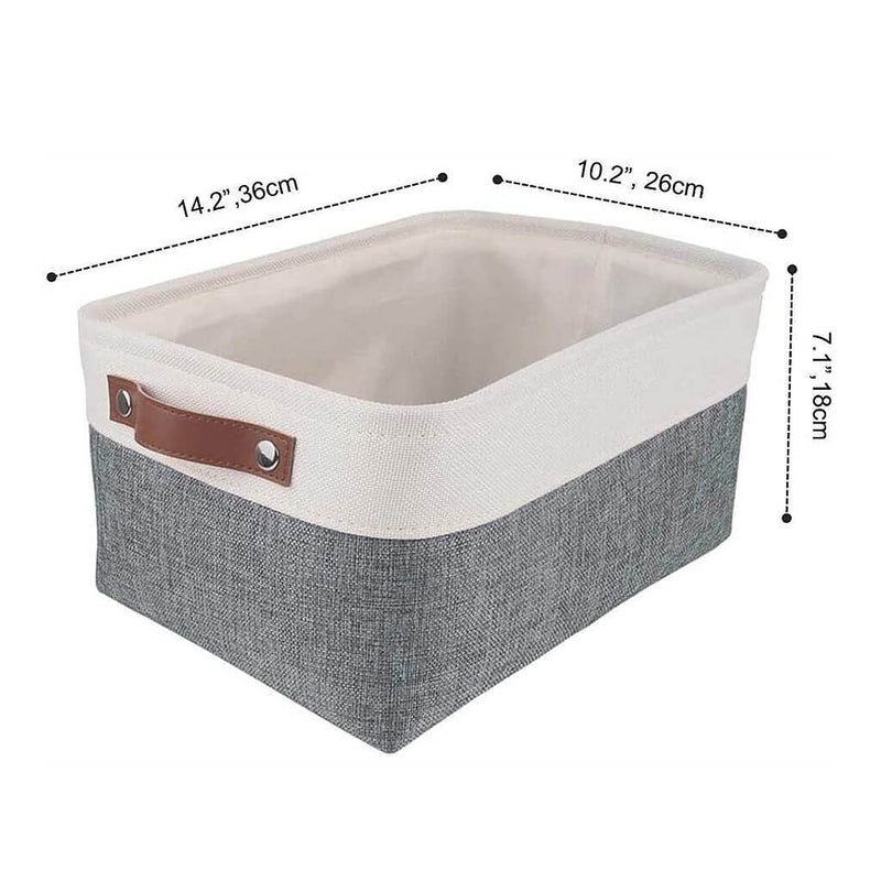 Stoff Aufbewahrungskörbe Kaltgrau&Weiß für Kleiderschrank