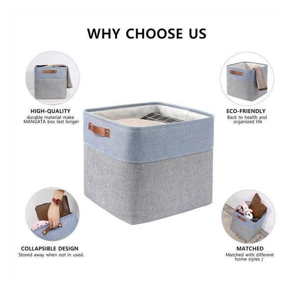 aufbewahrungsbox für kleidung 33cm Grau Blau