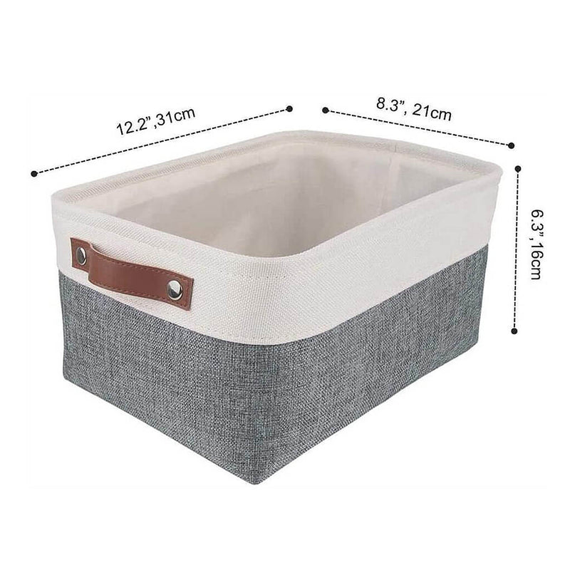 Stoff Aufbewahrungskörbe Kaltgrau&Weiß für Kleiderschrank