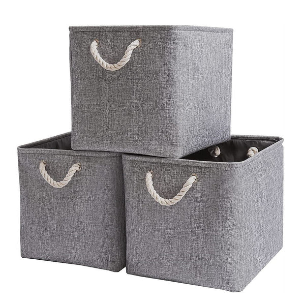 Großer Aufbewahrungsbox Faltbarer für Regal Grau 33 x 38 x 33 cm