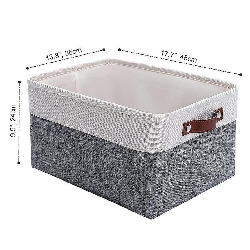 Stoff Aufbewahrungskörbe Kaltgrau&Weiß für Kleiderschrank