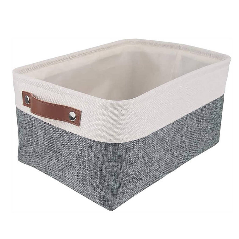 Stoff Aufbewahrungskörbe Kaltgrau&Weiß für Kleiderschrank