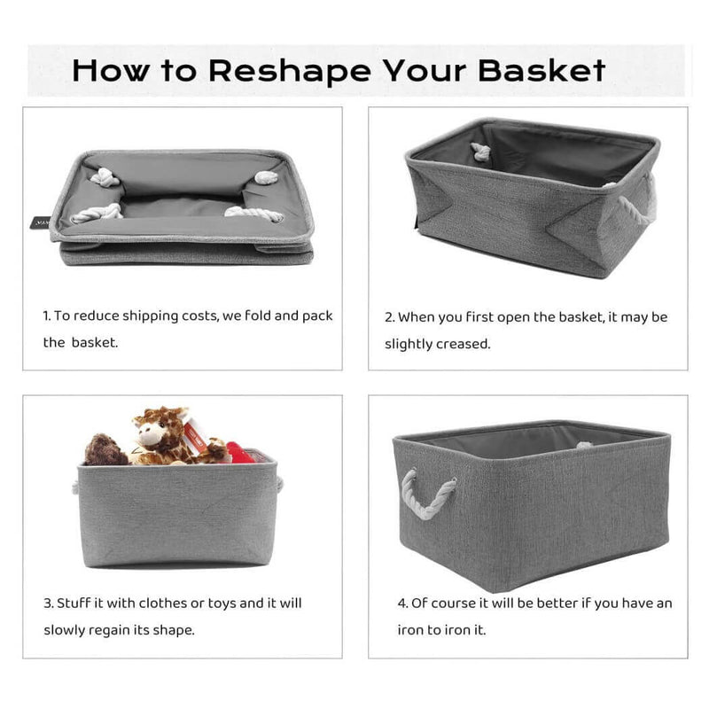 Faltbare Aufbewahrungsbox Hellelfenbein