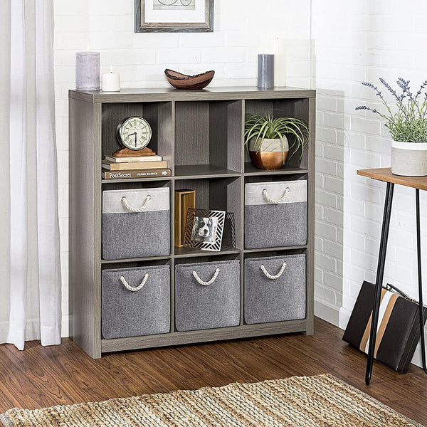 Großer Aufbewahrungsbox Faltbarer für Regal Grau 33 x 38 x 33 cm