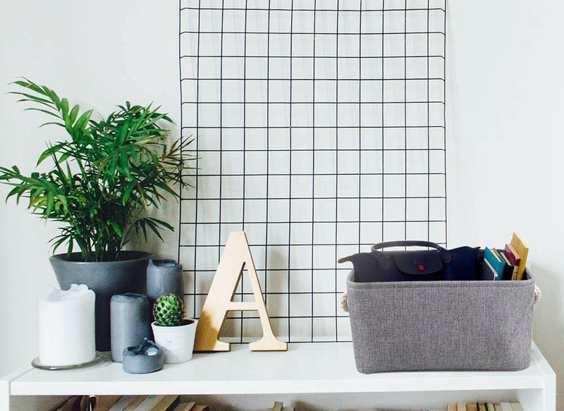 Boxen Stoff Aufbewahrung Aufbewahrungsboxen Faltbare mit Griff, 3er Set, Grau